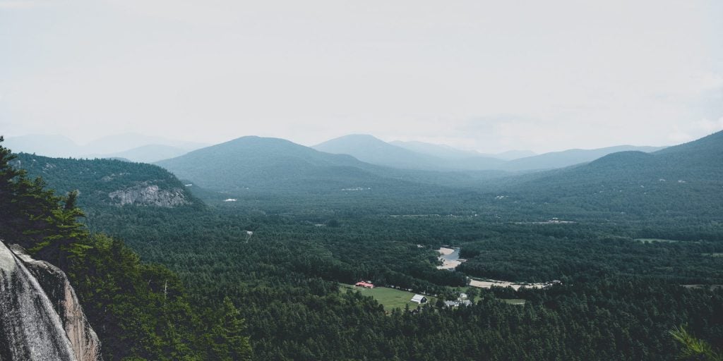 Green landscape in North Conway