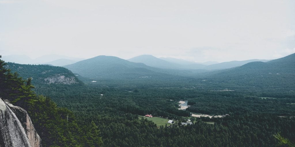 Green landscape in North Conway