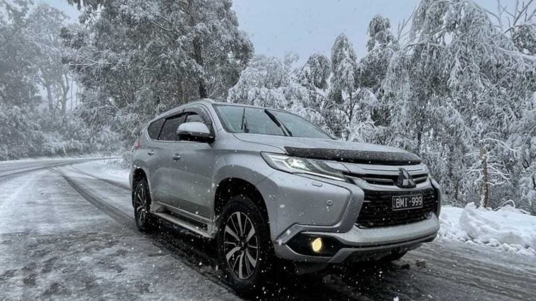 Amar's Mitsubishi Pajero along a road trip from Melbourne