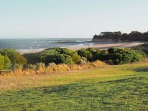 A view of the coast in Torquay, one of the most popular Melbourne day trips