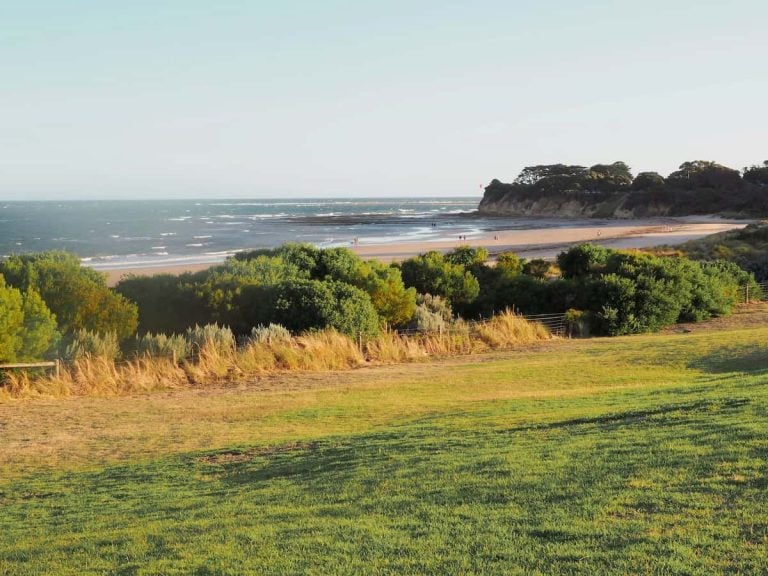 A view of the coast in Torquay, one of the most popular Melbourne day trips