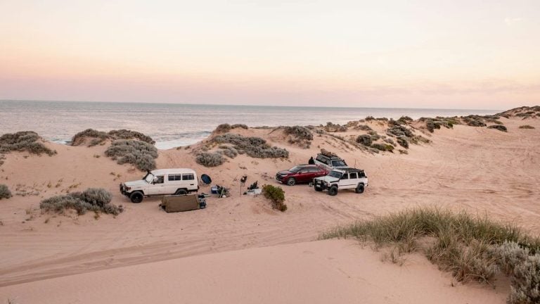 Beach camping in Western Australia