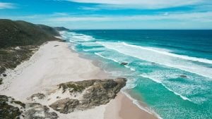 White sands and turquoise waters at Lights Beach in William Bay National Park