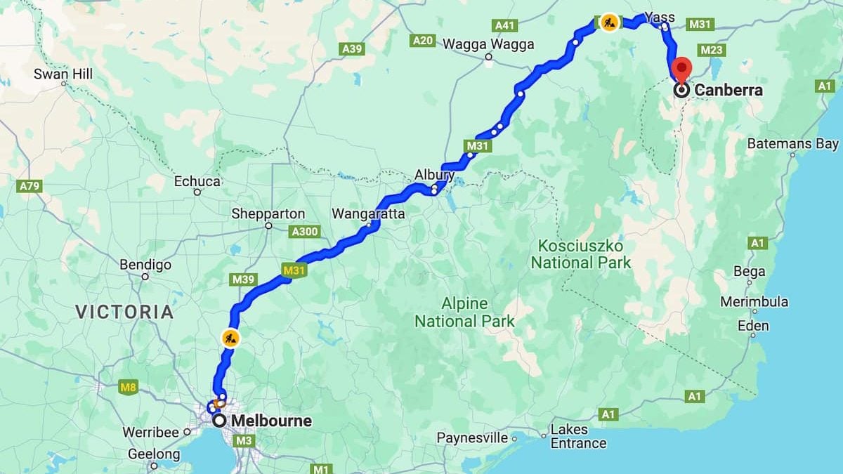 travel from melbourne to canberra