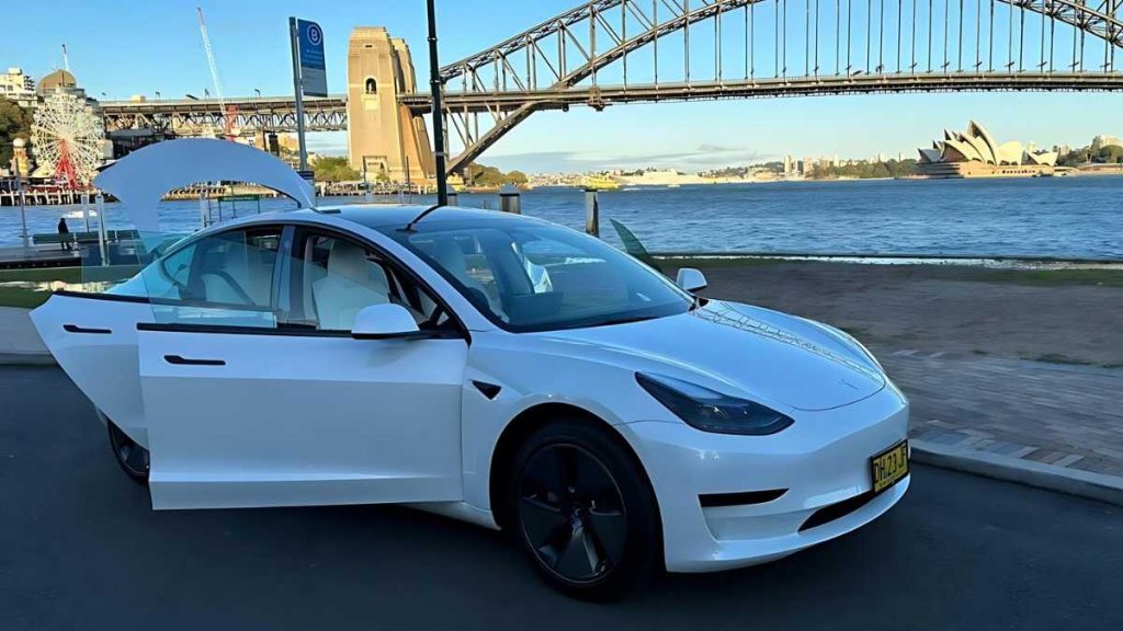Tesla Model 3, available for rent on Turo in Sydney.