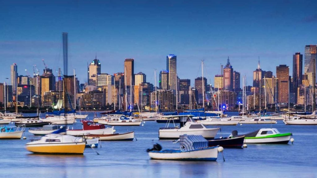 Melbourne skyline from Williamstown