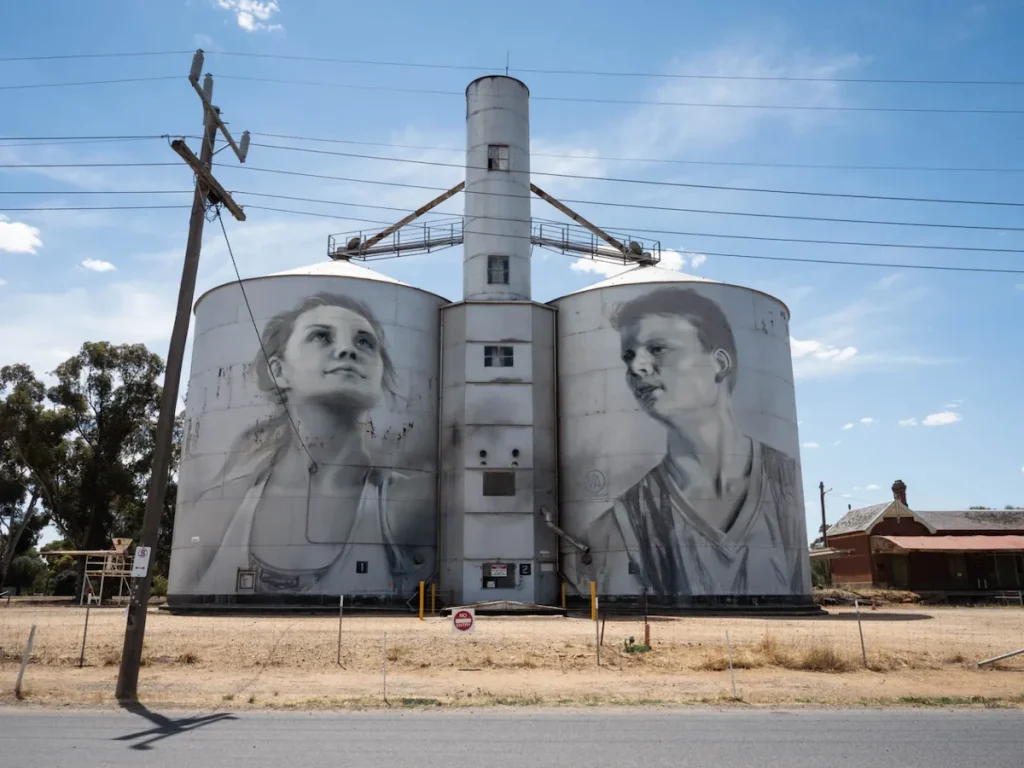 Exploring the Victorian Silo Art Trail: A Road Trip Guide for 2024. Rupanyup silo art by Julia Volchkova