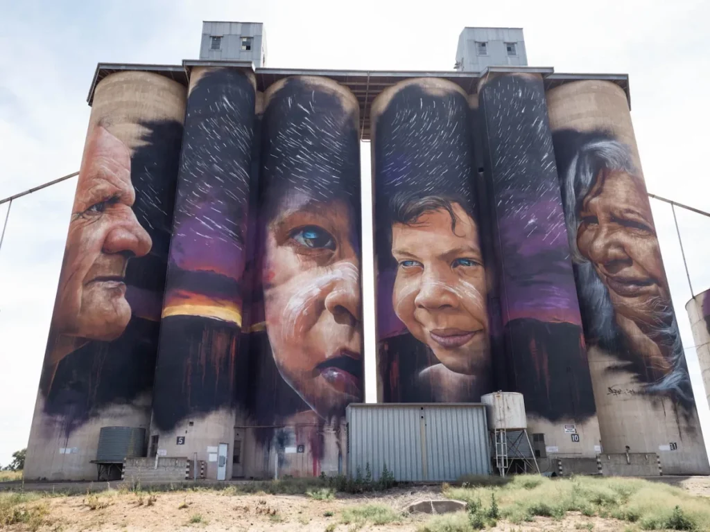 Sheep Hills silo art by Adnate