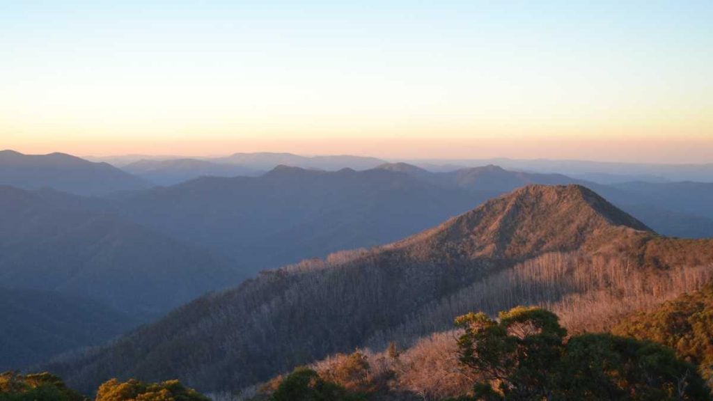 Sunrise over the Victorian Alps