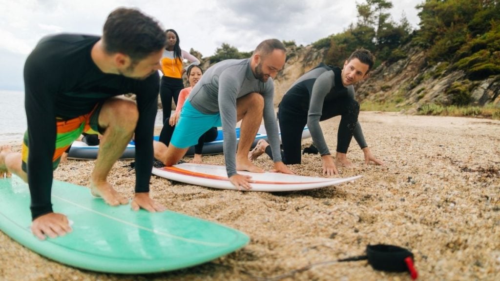 Taking surf lessons in Surfers Paradise, Gold Coast