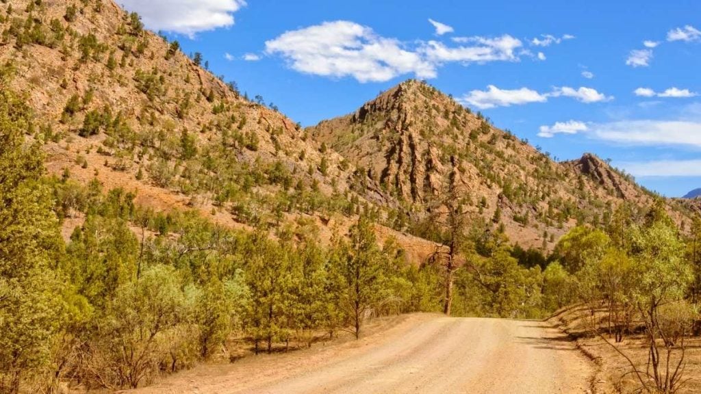 The unsealed Bunyeroo Gorge Road, Wilpena Pound, Flinders Ranges