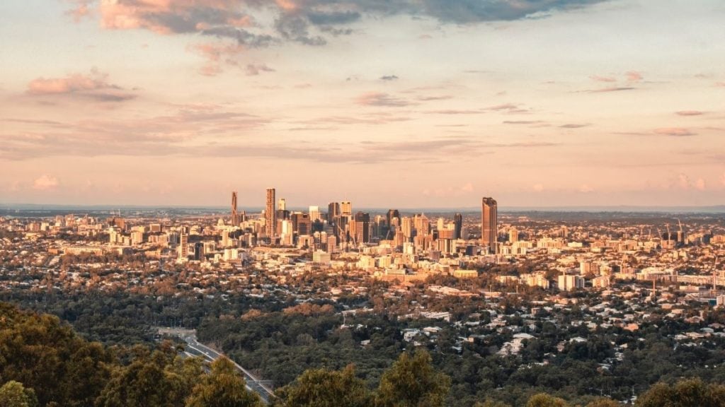 Byron Bay to Brisbane travel guide. In picture: Brisbane view from Mount Coot-tha