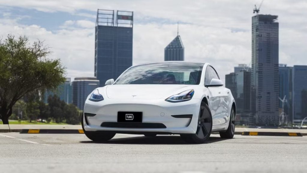 Tesla Model 3 rental on Turo in Perth, WA