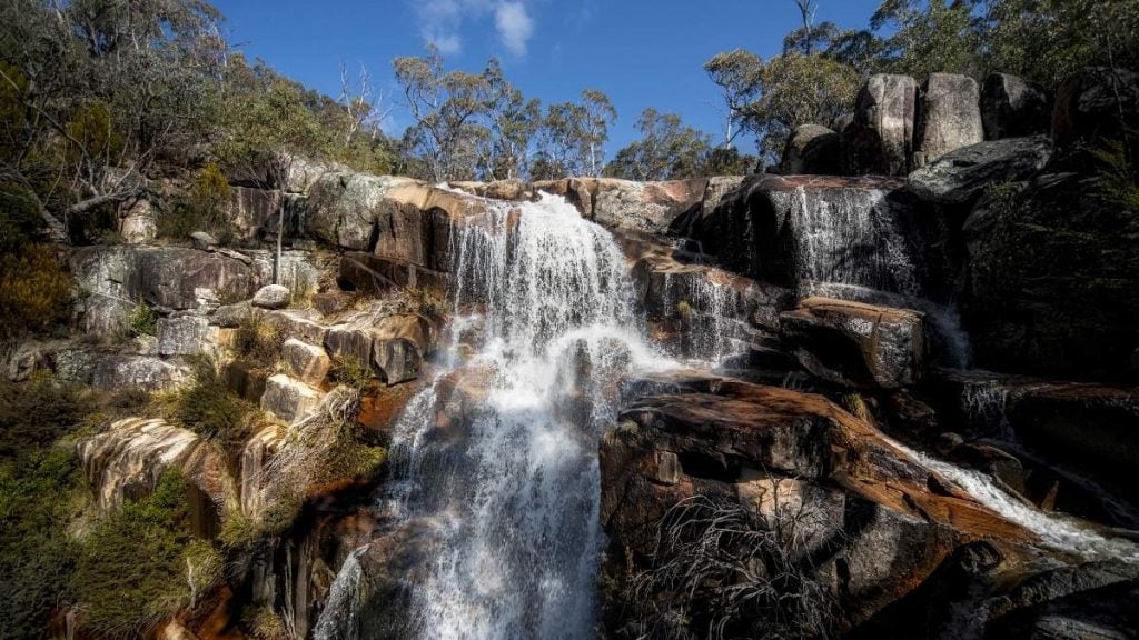 Camping in Canberra. In picture: Gibraltar Falls, Canberra, Australia