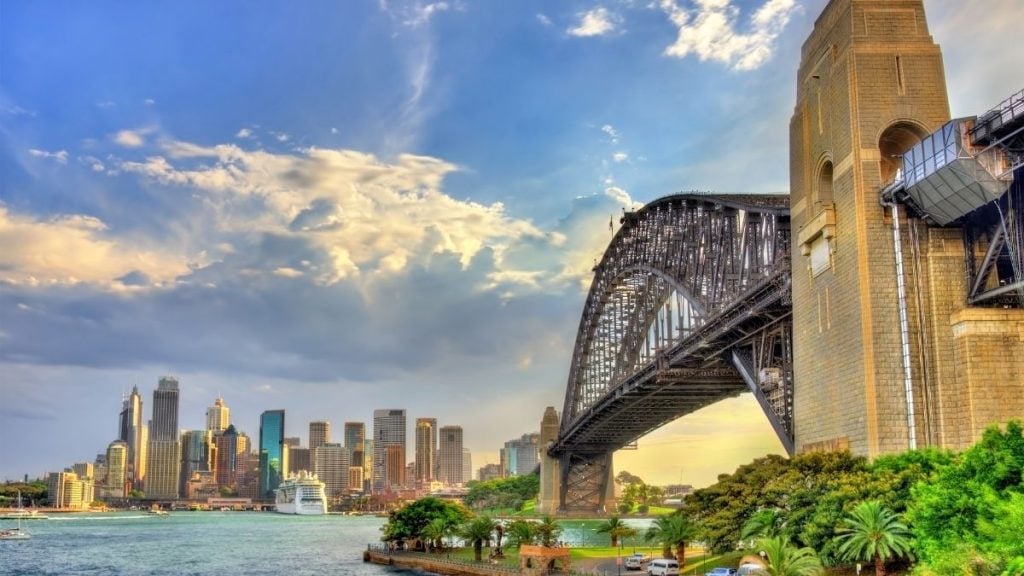 Sydney Harbour Bridge View from Milson's Point Park, NSW, Australia