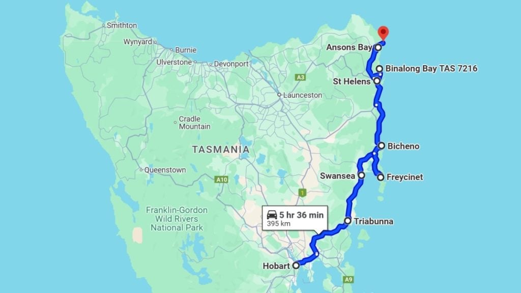 Tasmania East Coast Road Trip The Great Eastern Drive Guide Tasmanias East Coast Trip Map 2 1024x576