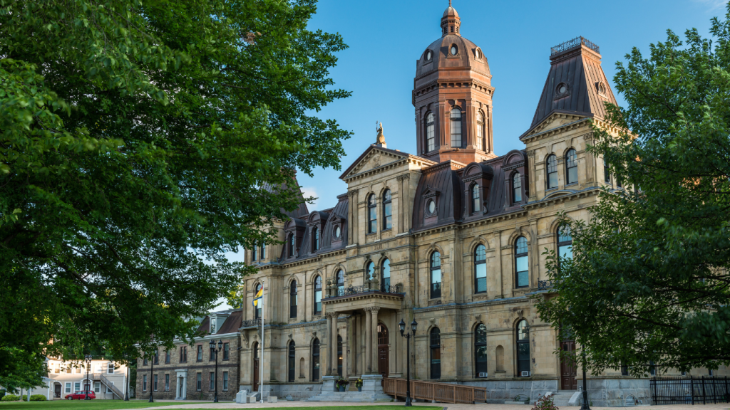 Toronto to Halifax drive: The ultimate road trip guide. New Brunswick Legislature, Fredericton, N.B.