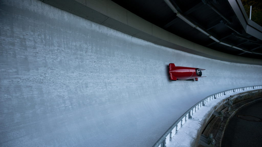Top 5 things to do in Whistler during winter: Bobsledding at Whistler Sliding Centre, Whistler, BC.