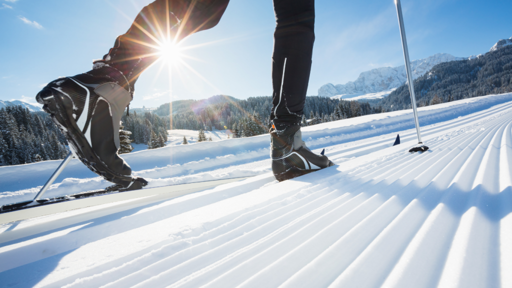 Top 5 things to do in Whistler during winter: Cross-country skiing at Whistler Olympic Park, Whistler, BC.