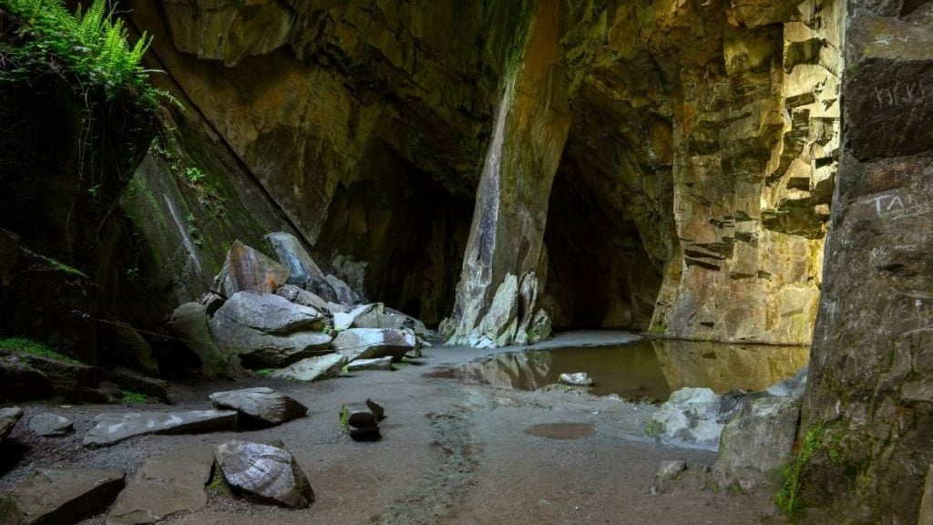Cathedral Cave near Little Langdale, England