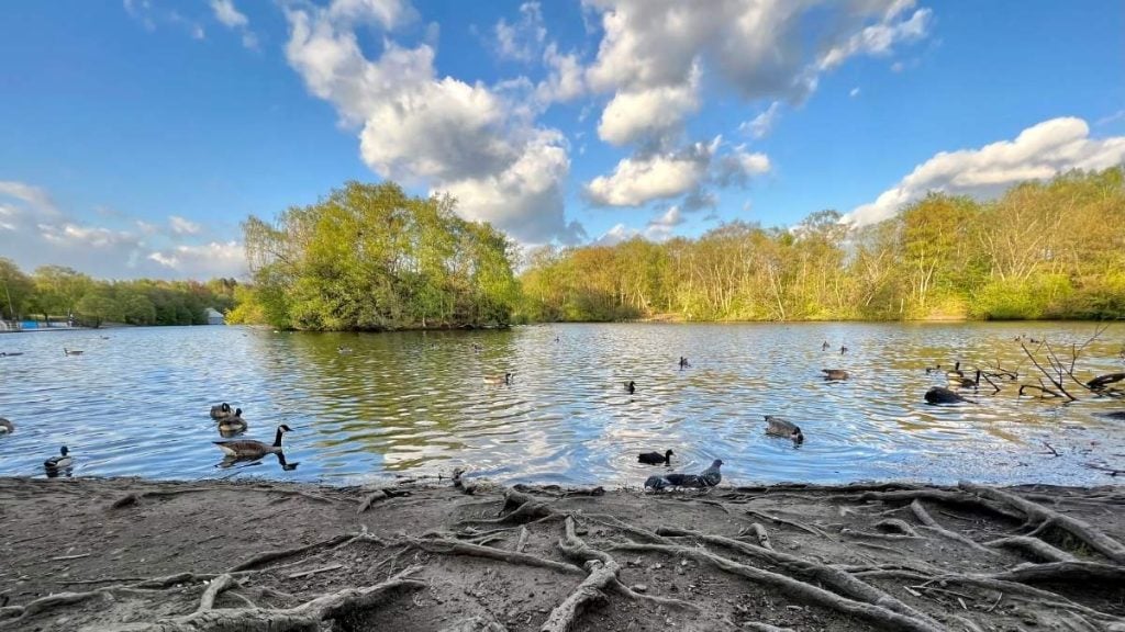 Heaton Park Boating Lake in Manchester, UK