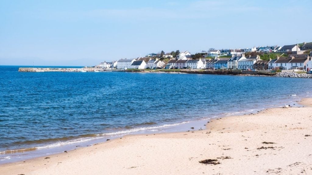 The beach on the fishing village of Portmahomack, Scotland