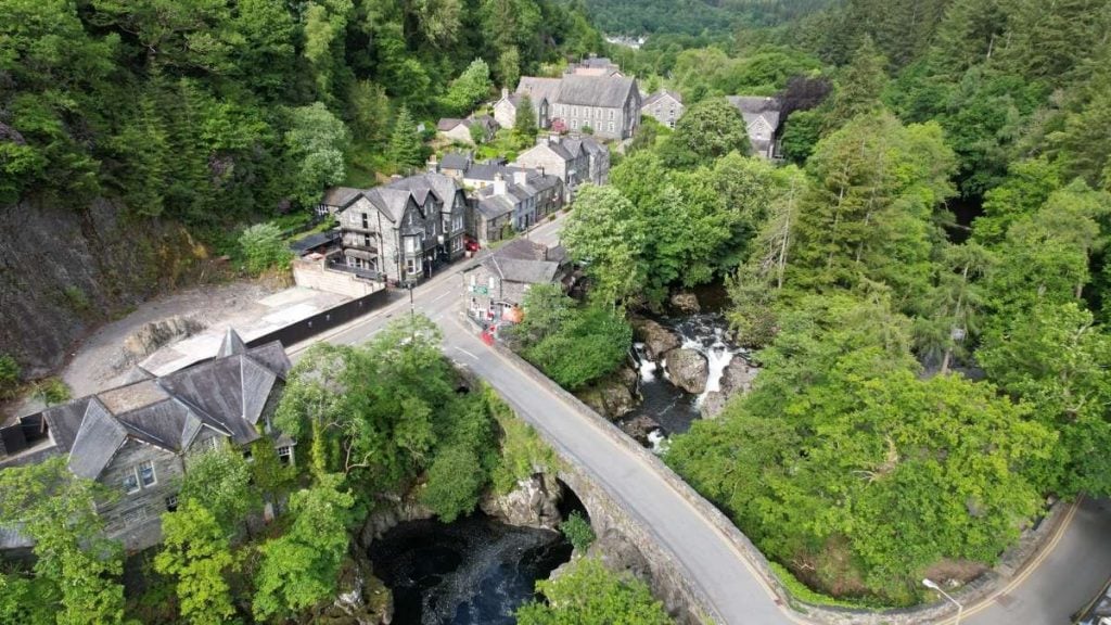 Village of Betws-y-Coed in Wales