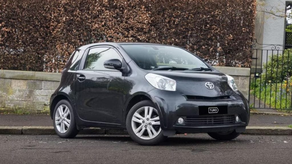 Toyota IQ compact city car rental in Edinburgh