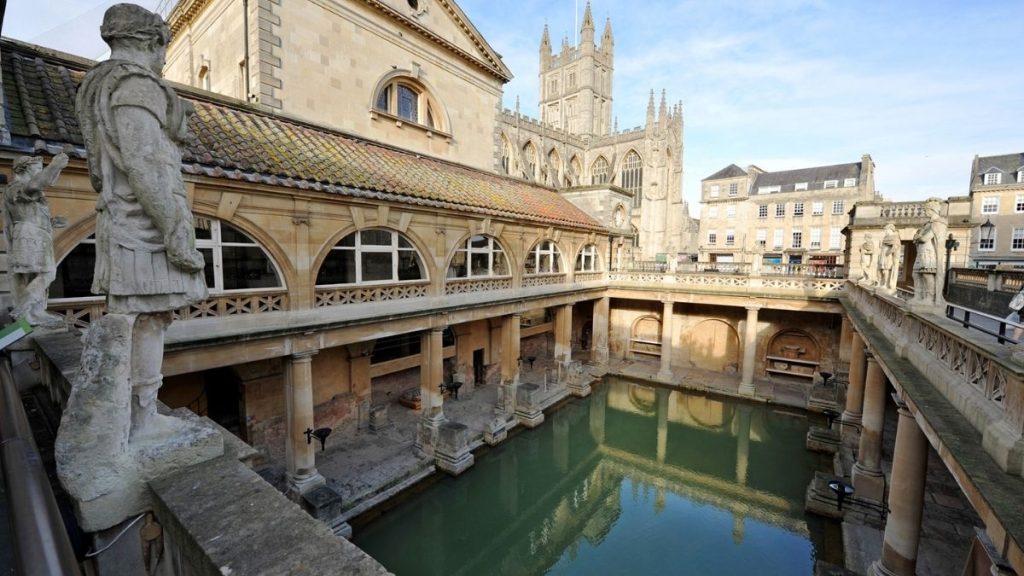 Ancient Roman Baths in the English city of Bath