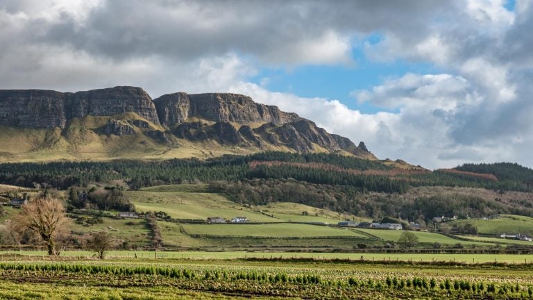 Northern Ireland Road Trip. In picture: Binevenagh Hill, Northern Ireland