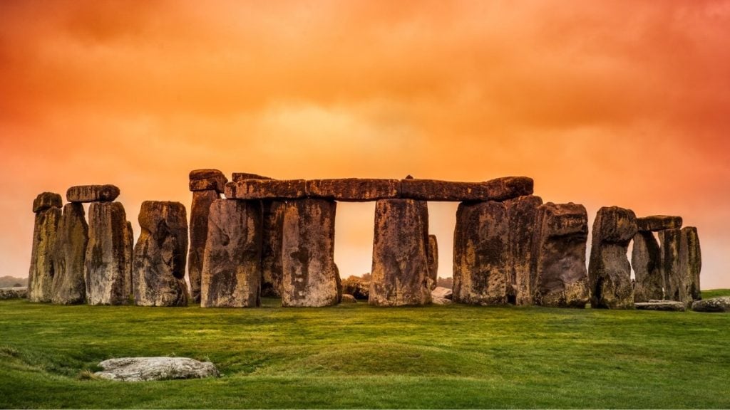 Stonehenge, an ancient stone circle near Salisbury, UK