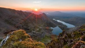 Top scenic drives in Wales. In photo: Yr Wyddfa (Snowdon)