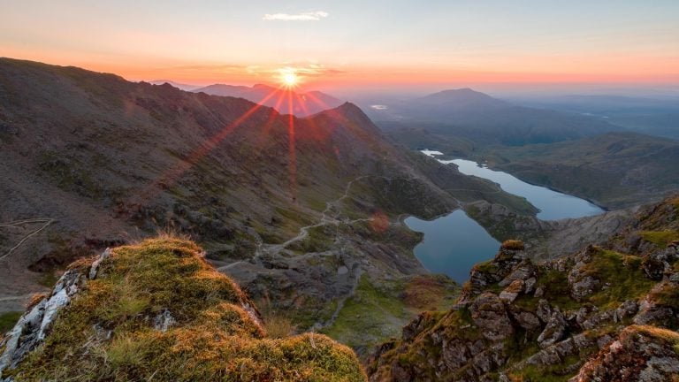 Top scenic drives in Wales. In photo: Yr Wyddfa (Snowdon)