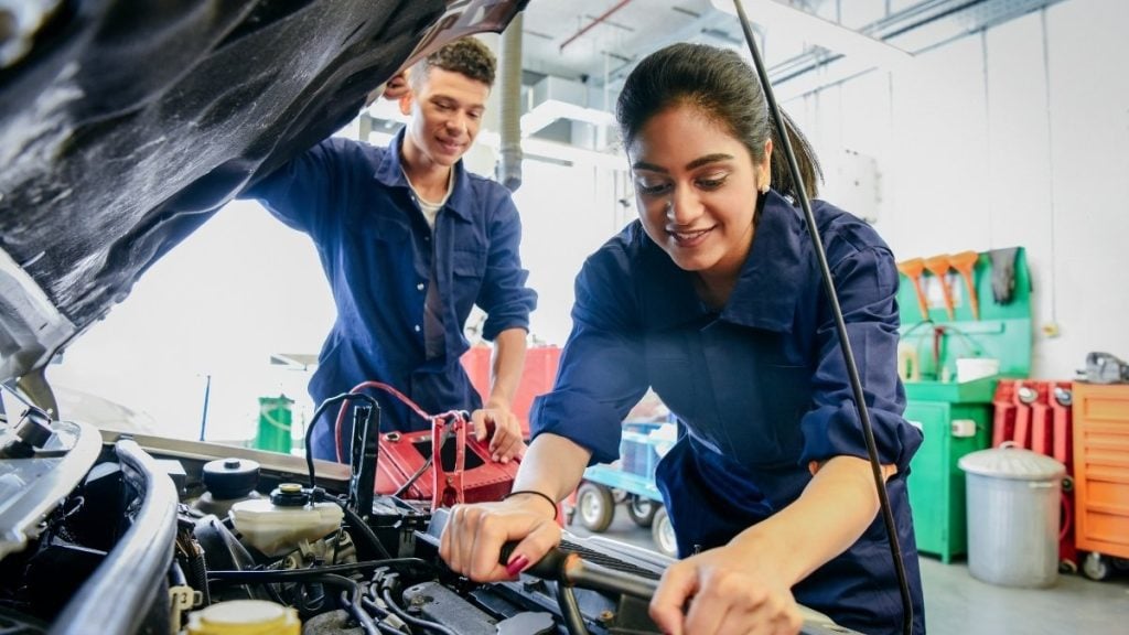 Regular car maintenance improves efficiency and reduces emissions.