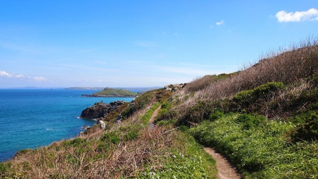 Coast path from St Ives to Cornwall, England