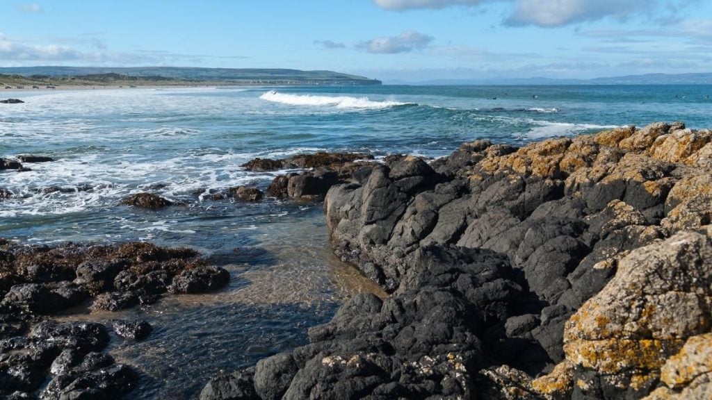 Portstewart Strand Beach with dunes and ocean views, County Londonderry, Northern Ireland