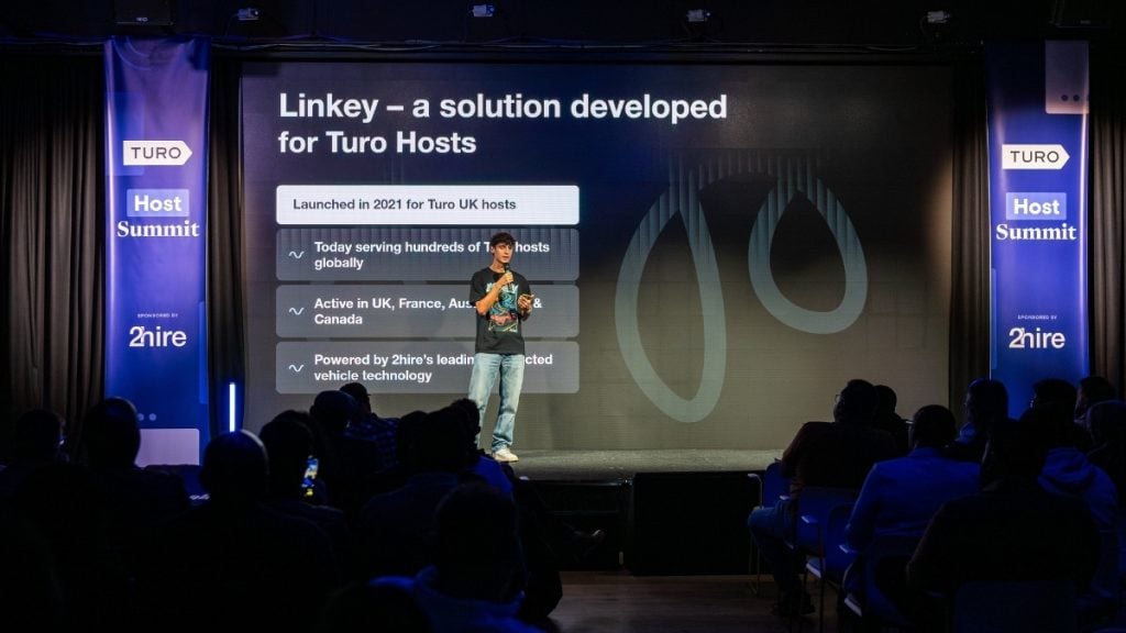 The 2hire team at the UK Host Summit showcased Linkey, their smart access solution that lets guests unlock cars with their phones, giving hosts more flexibility and control.