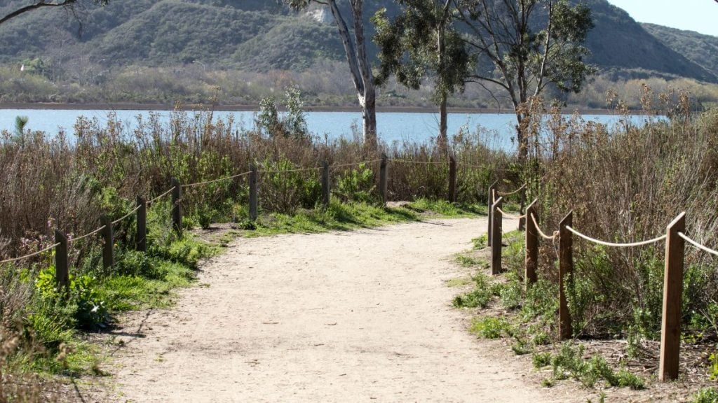 San Diego to LA Drive. In photo: Batiquitos Lagoon Trail, Carlsbad, California