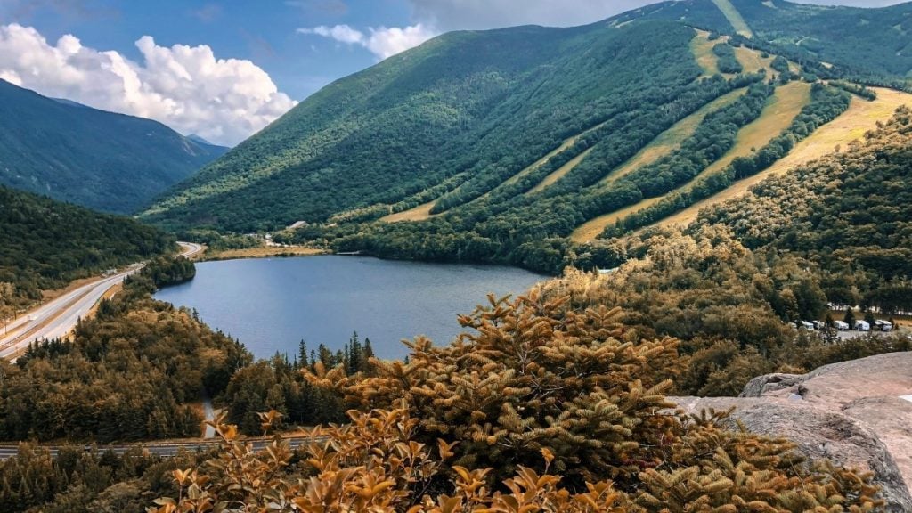 Boston to Montreal drive. In photo: Franconia Notch State Park, New Hampshire