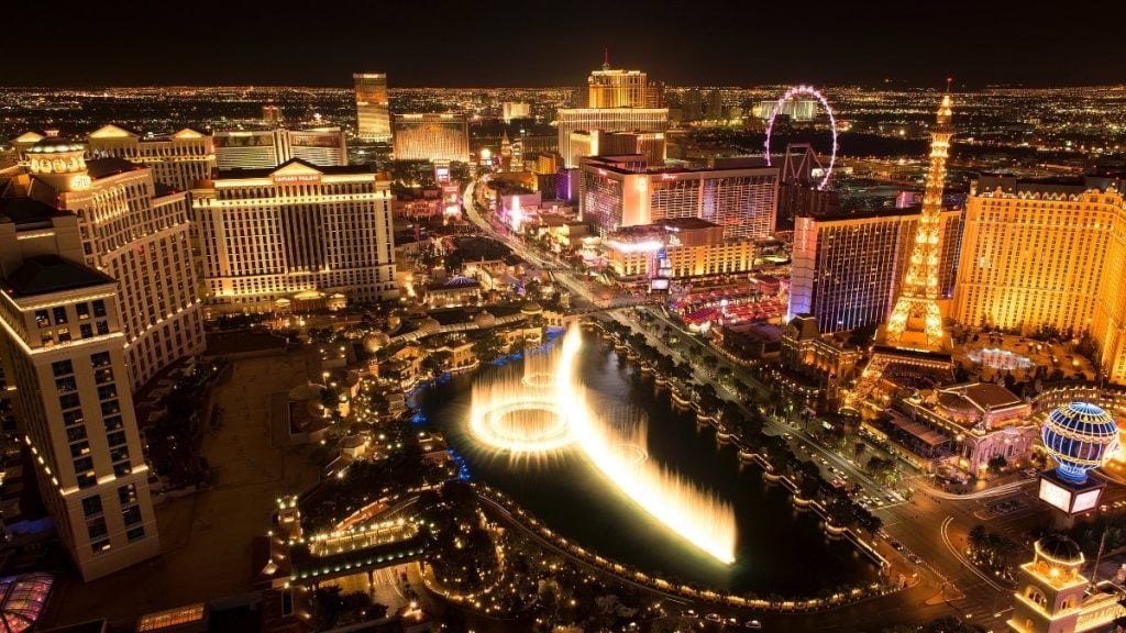 Reno to Vegas Drive. In photo: Las Vegas Strip, Las Vegas, Nevada
