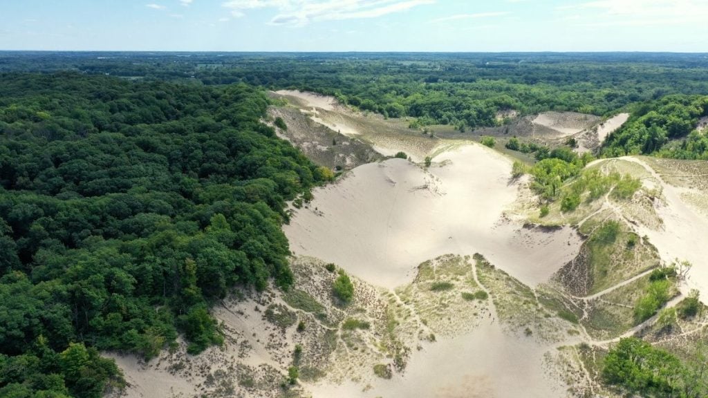 Chicago to Detroit Drive. In photo: Warren Dunes State Park, Sawyer, Michigan