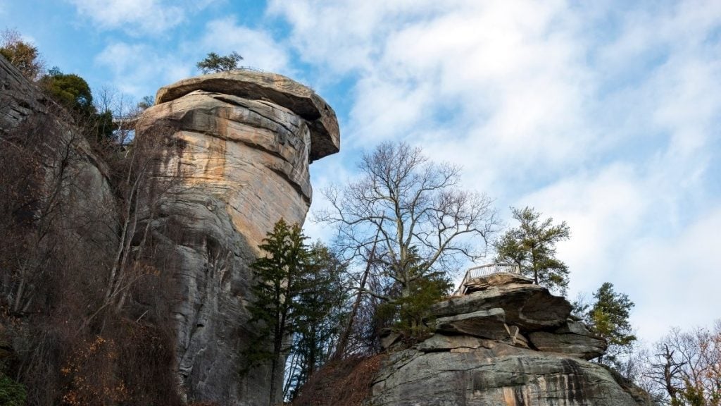 Charlotte to Nashville drive. In photo: Chimney Rock State Park, Chimney Rock, North Carolina
