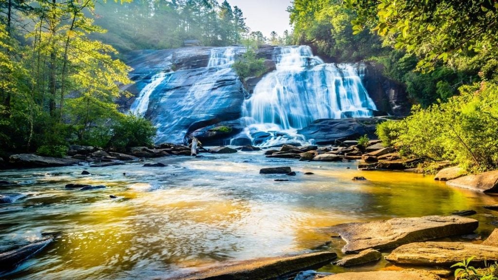 Charlotte to Nashville drive. In photo: DuPont State Recreational Forest, Brevard, North Carolina