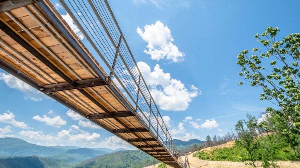 Charlotte to Nashville drive. In photo: Gatlinburg SkyBridge, Gatlinburg, Tennessee