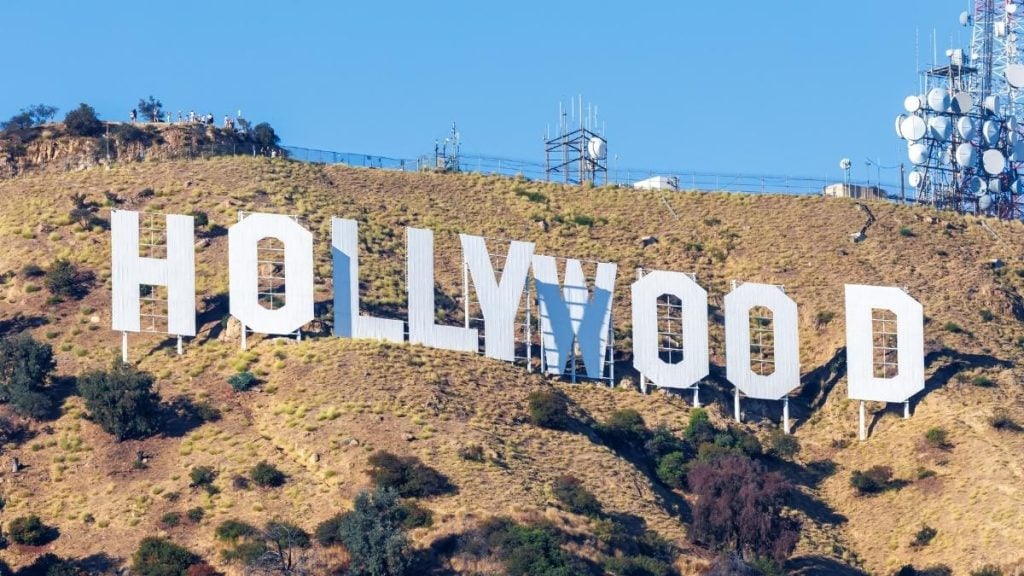 Los Angeles to San Diego drive. In photo: Hollywood Sign, Los Angeles, California