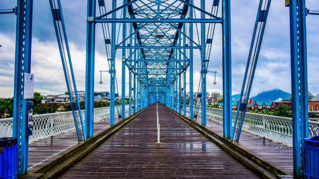 Nashville to Atlanta Drive. In photo: Walnut Street Bridge, Chattanooga, Tennessee