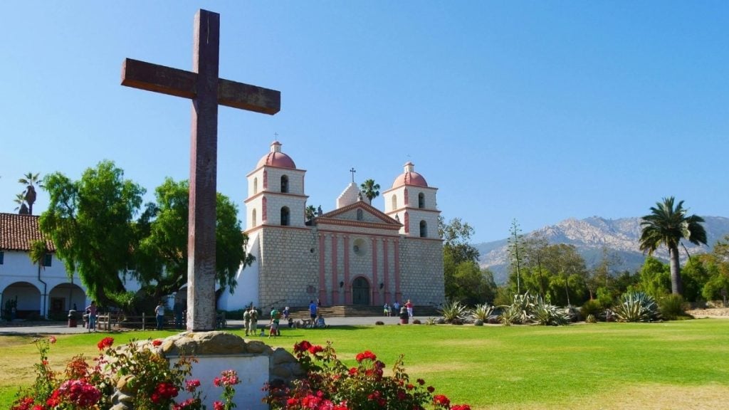 San Francisco to Los Angeles drive. In photo: Old Mission Santa Barbara, Santa Barbara, California