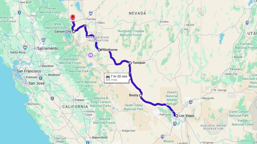 Inspiring How Far From Vegas To Reno Photos
