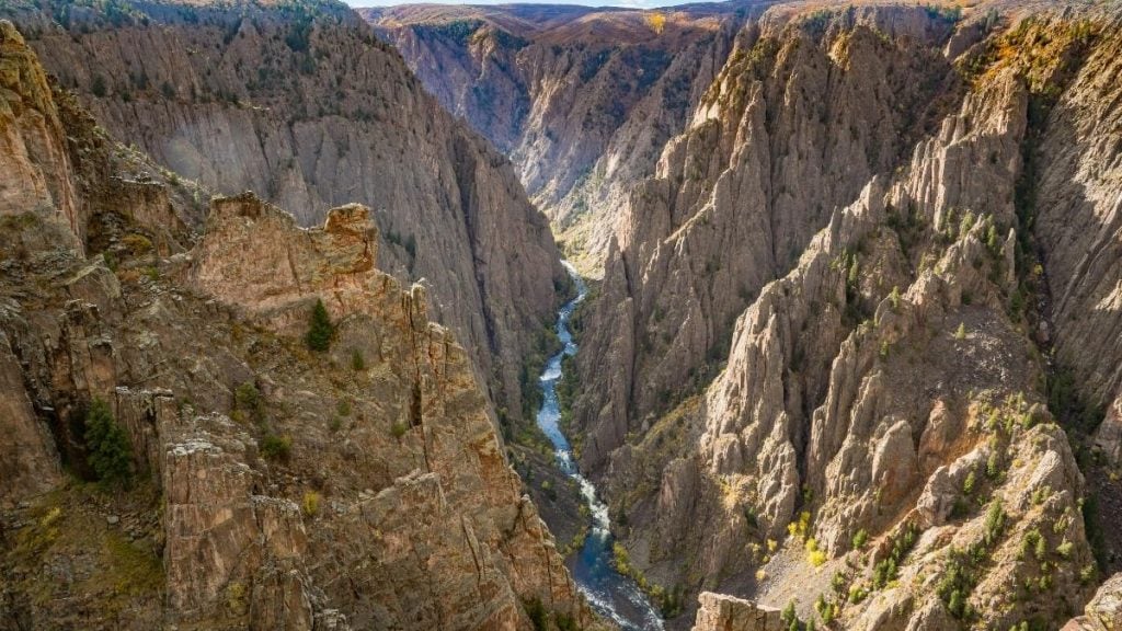 Denver to Telluride drive. In photo: Black Canyon of the Gunnison National Park, Montrose, Colorado