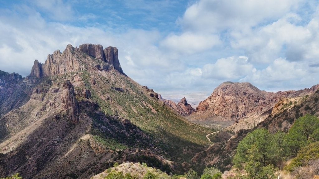 How long does it take to drive across Texas? In photo: Chisos Mountains, Big Bend National Park, Texas